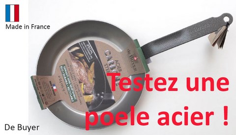 Poêle acier De Buyer sans téflon